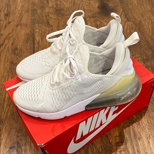 Nike Air Max 270 GS White and Silver